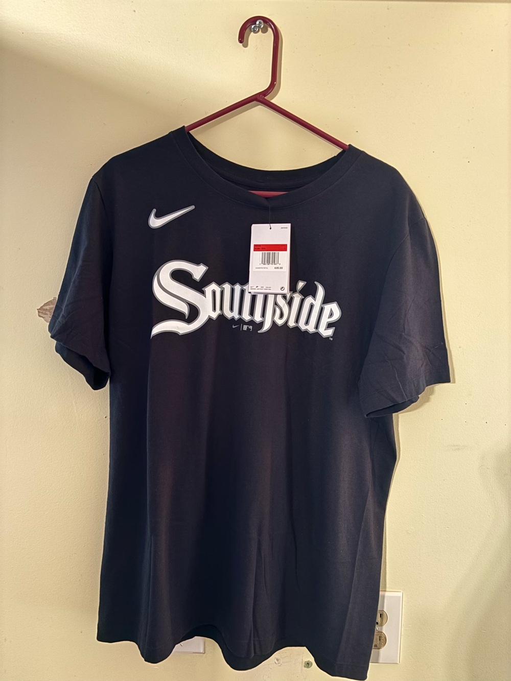 Tim Anderson #7 Nike Black Southside Graphic Tee with White Logo Sz Men’s Sz L